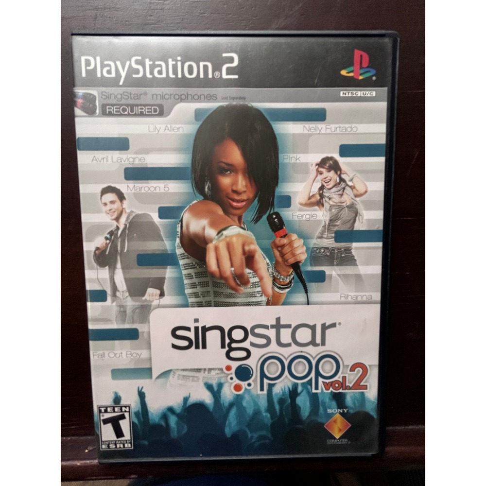 SingStar Pop Vol 2 Sony PlayStation 2 PS2 Game Complete CIB Rihanna Maroon 5